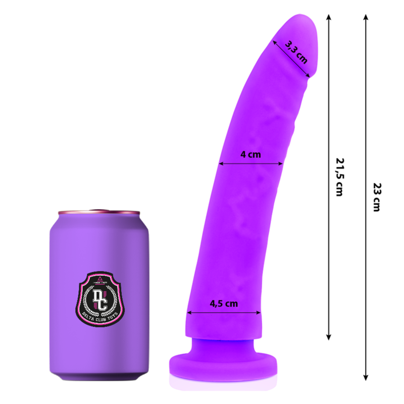 Dildo, Delta Club, Silicon Medical, 23 CM x 4,5 CM / Lila