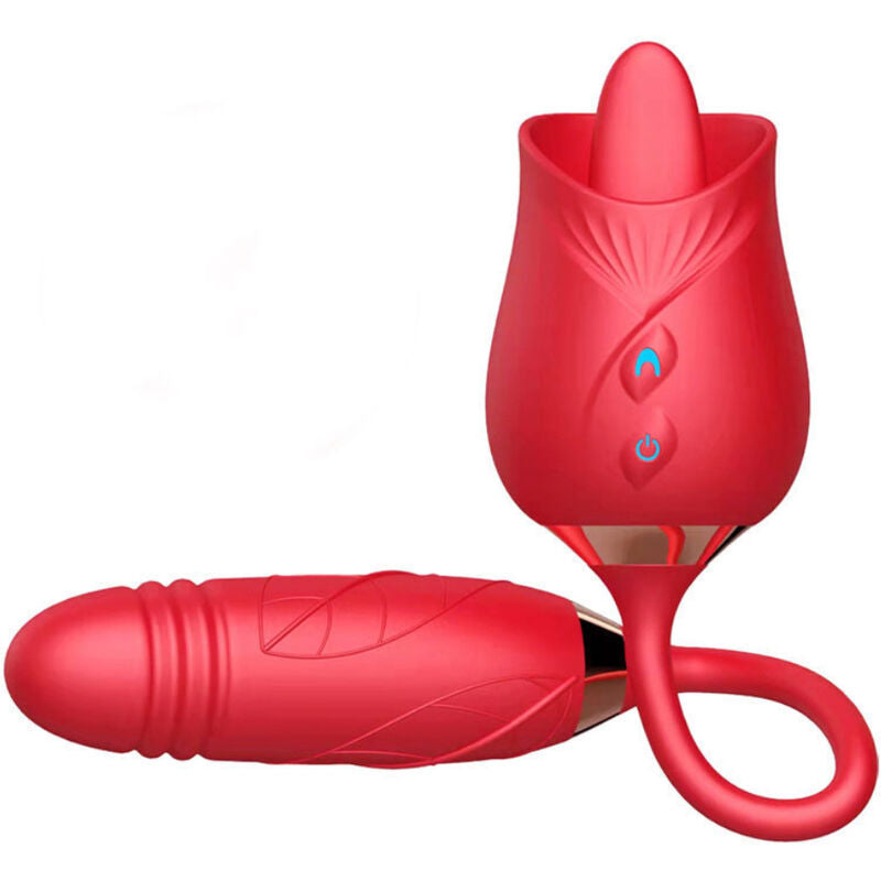 Vibrator, Armony - Delight Flower, 10 Moduri de Suctiune si Penetrare, Rosu