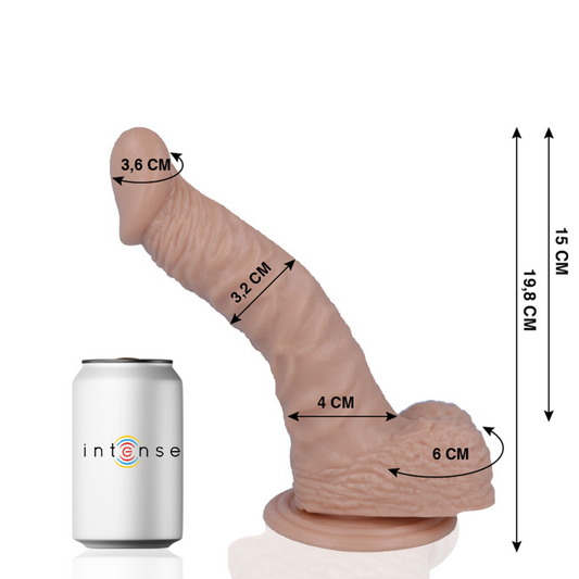 Dildo, Mr Intense - Realistic Cock, cu Ventuza, 19.8 x 3.2 CM