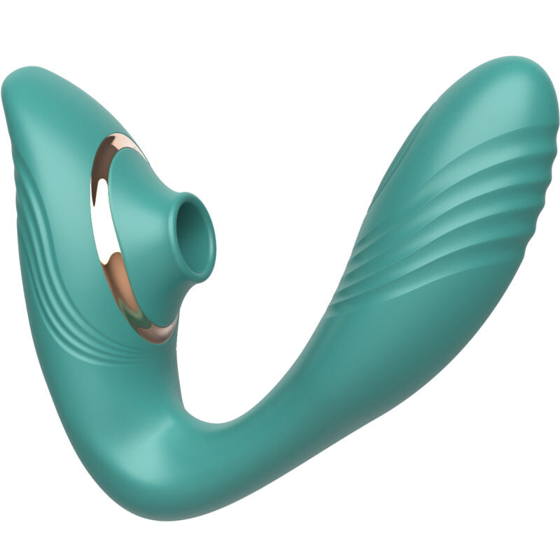 Stimulator Clitoris cu Aspiratie, Armony - Flexible Suction si Flutter, 10 Moduri, Verde
