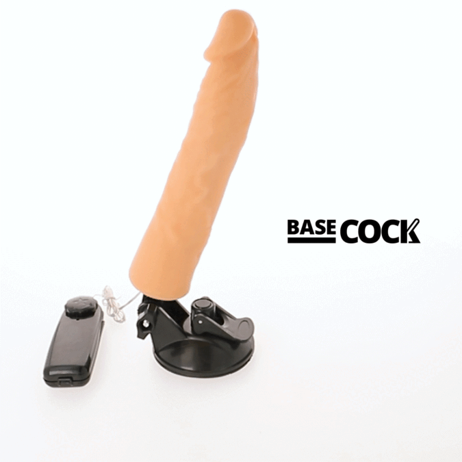 Vibrator Realistic, Basecock, cu Telecomanda cu Fir, Nud 21 x 4 CM