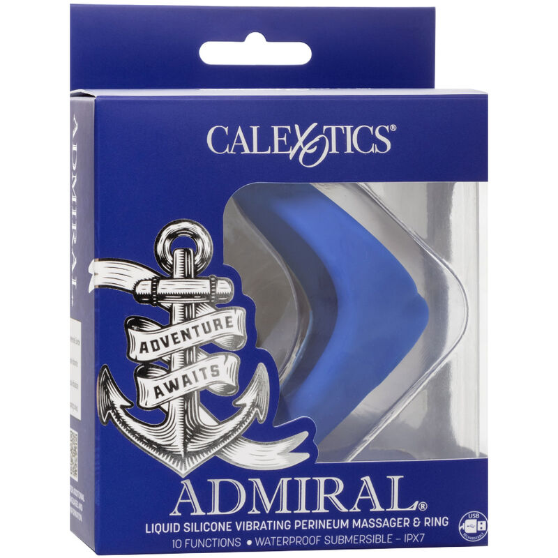 Vibrator Perineu, CalExotics - Admiral, 10 Functii de Vibratie, Albastru