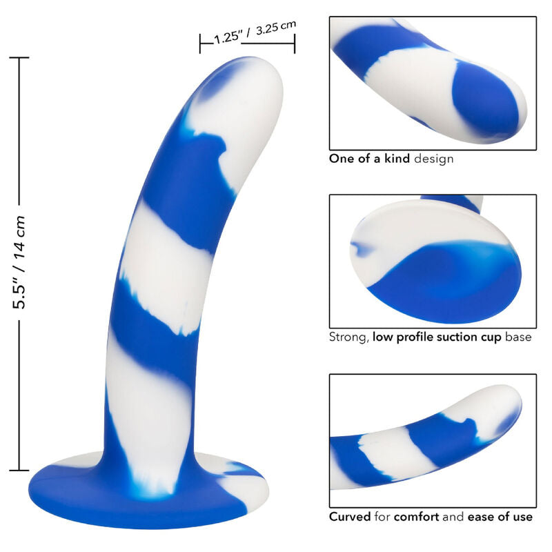 Dildo, CalExotics - Admiral Swirl, Spiralat si Flexibil, 14 CM x 3.25 CM