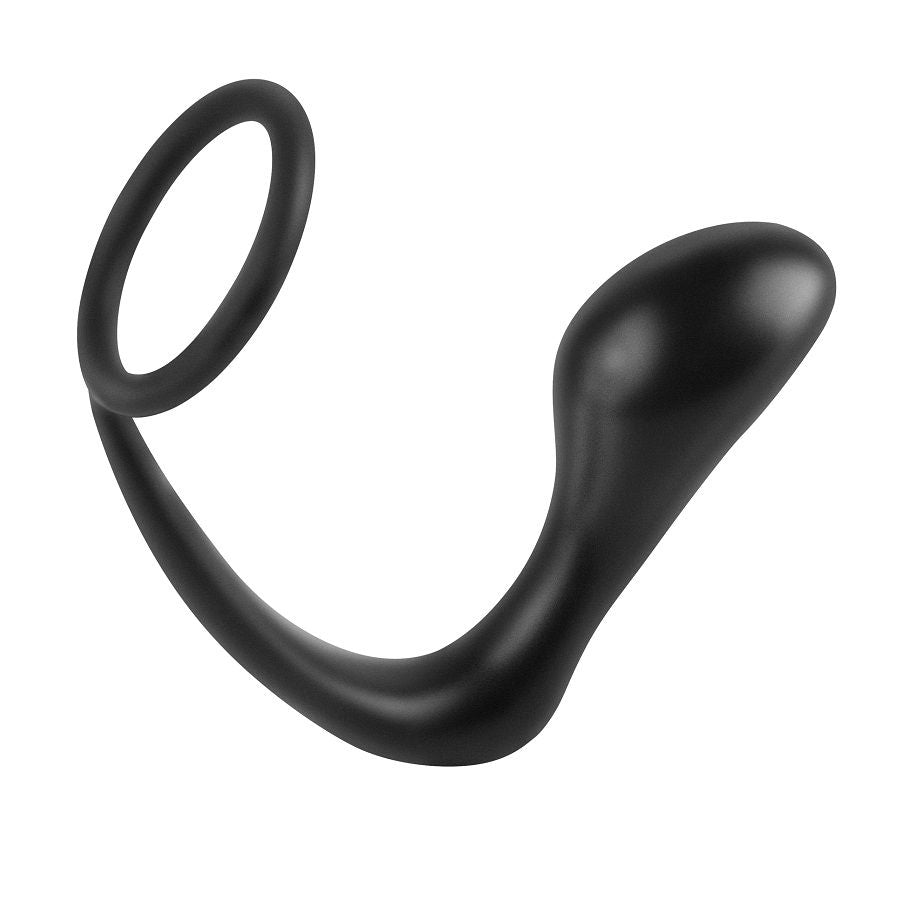 Inel Penis cu Dop Anal, Anal Fantasy - Ass-Gasm, Silicon 100% fara Ftalati, Lungime Inserabila 8 CM