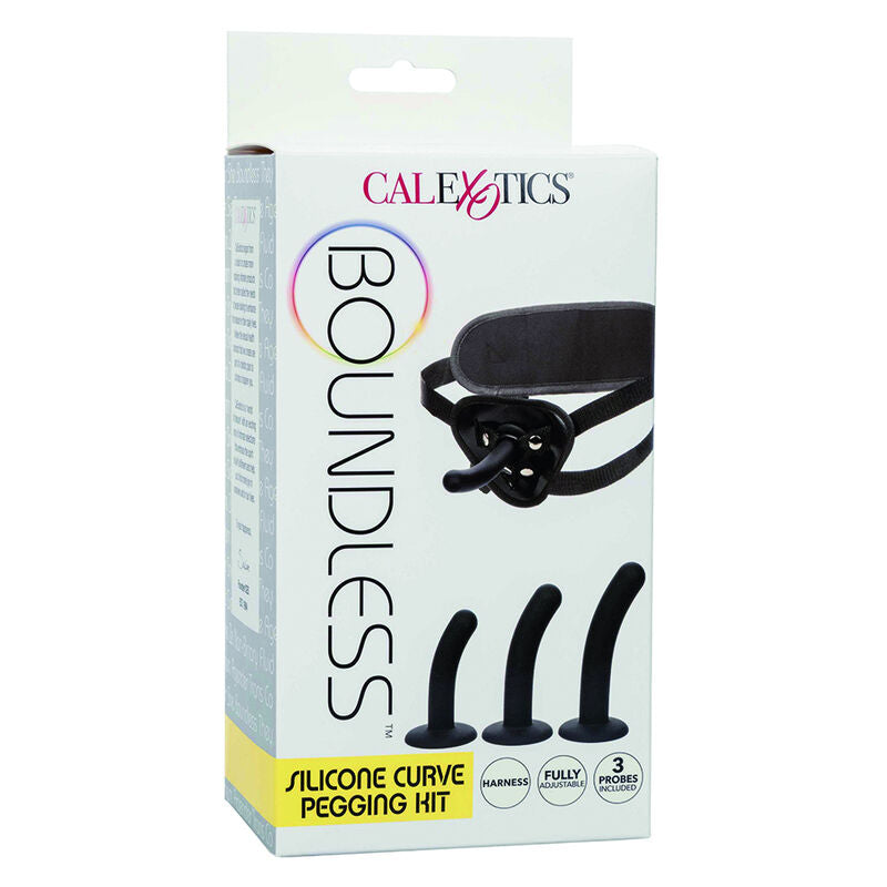 Set Penetrare, CalExotics - Boundless Silicone Curve, Ham Universal cu 3 Sonde Curbate din Silicon, 3 Dimensiuni