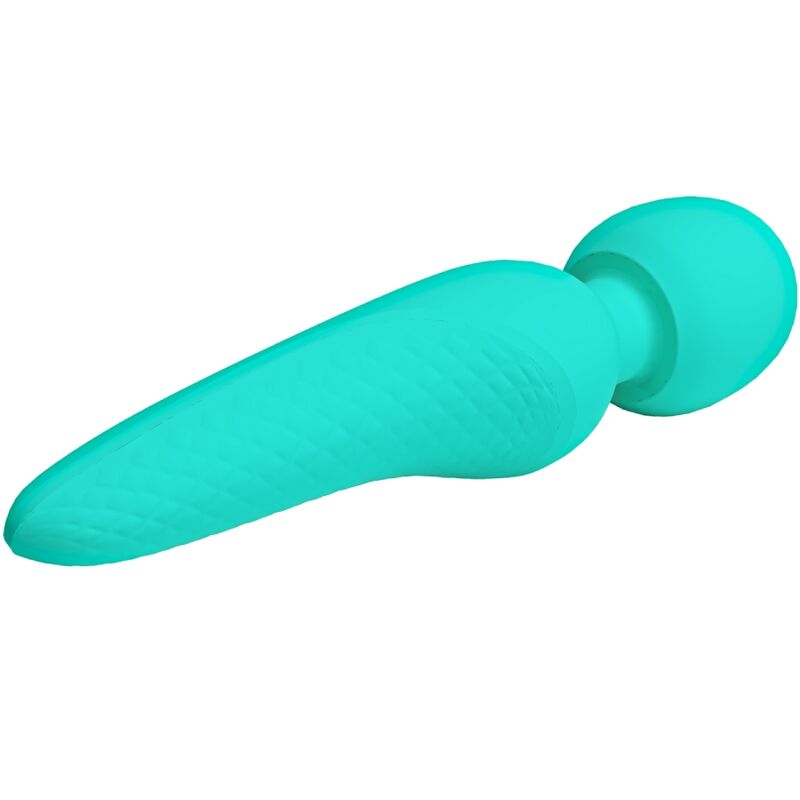 Vibrator Wand, Pretty Love - Meredith, Rezistent la Apa, Verde Aqua