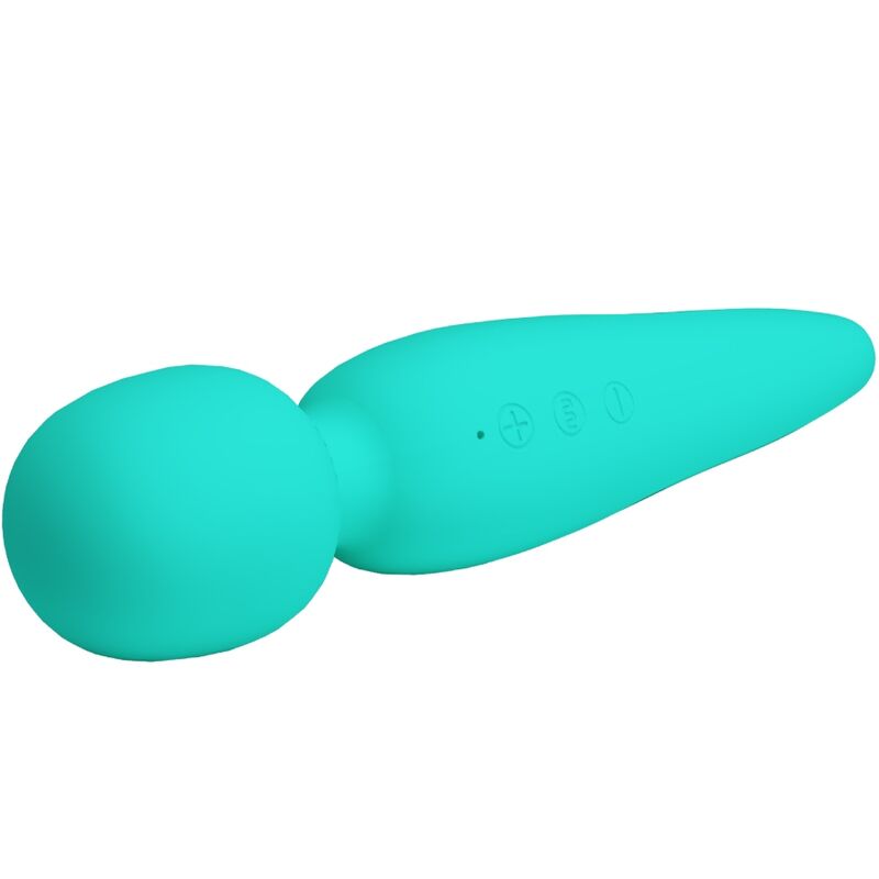 Vibrator Wand, Pretty Love - Meredith, Rezistent la Apa, Verde Aqua