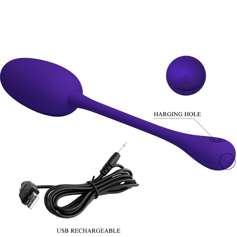 Ou Vibrator, Pretty Love - Knucker, 12 Functii de Vibratie, Mov