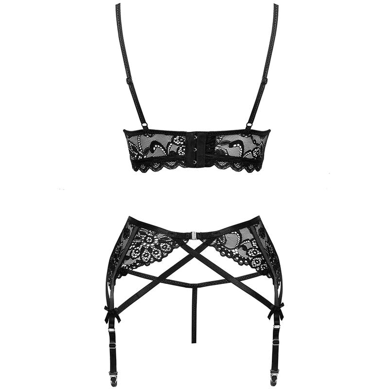 Set Lenjerie, Livco Corsetti Fashion - Moridam LC 90552, 3 Piese, Negru