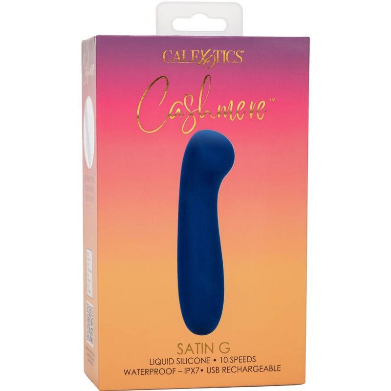 Vibrator, CalExotics - Cashmere Satin G, Rezistent la Apa IPX7, Blue