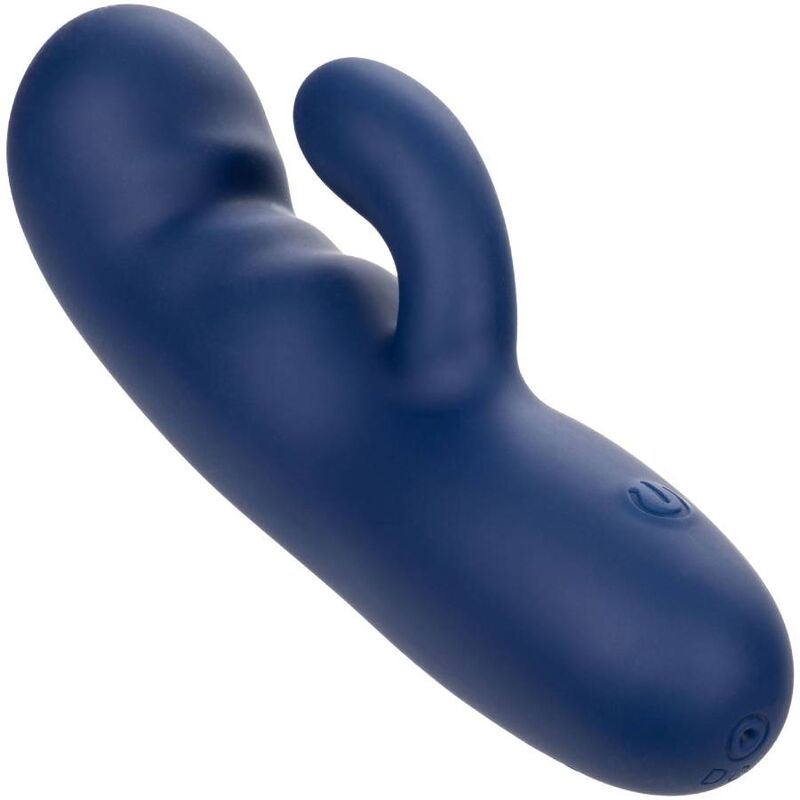 Vibrator Punctul G, CalExotics - Cashmere Silk Duo, Motor Dublu, Albastru