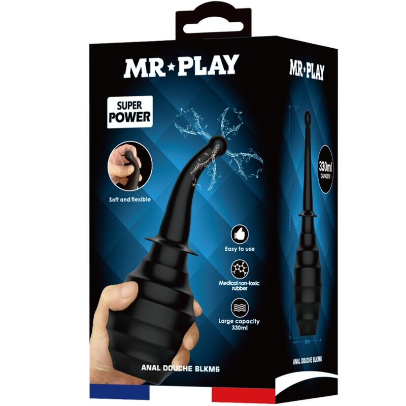 Irigator Anal, Mr Play - Super Power, Capacitate Mare, Negru