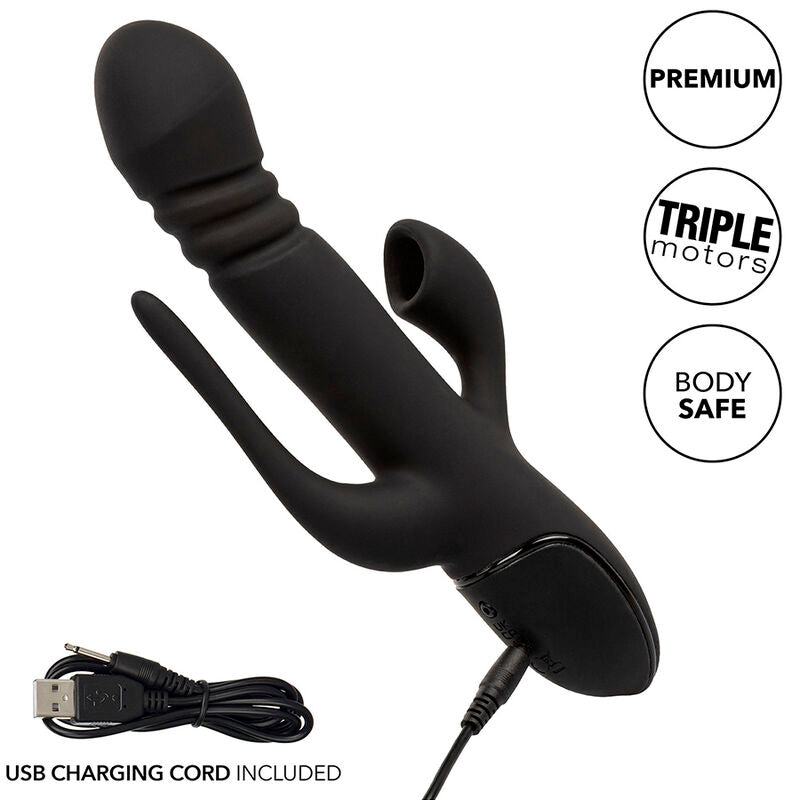Vibrator, CalExotics - Triple Euphoria, Actiune Tripla, Negru