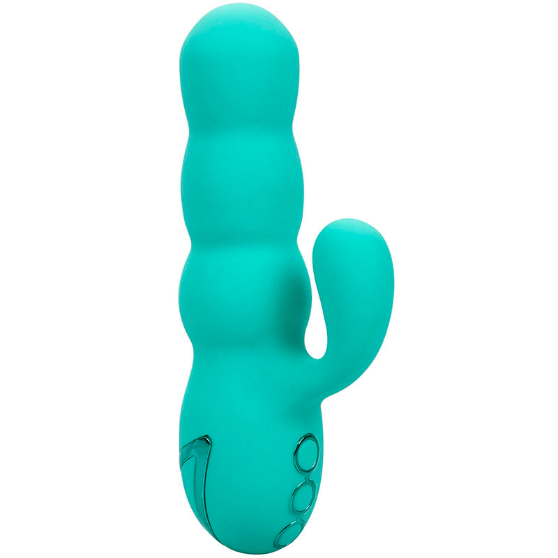 Vibrator Rabbit, CalExotics - California Dreaming Del Mar Diva, 10 Functii de Vibratii si 3 Viteze de Impingere, Aqua Green
