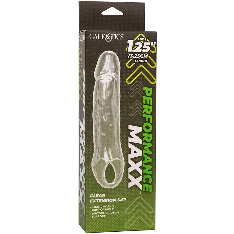 Extensie Penis, CalExotics - Performance Maxx Clear Extension 5.5, Cap Solid Ultra-Moale, 13.97 CM Transparent