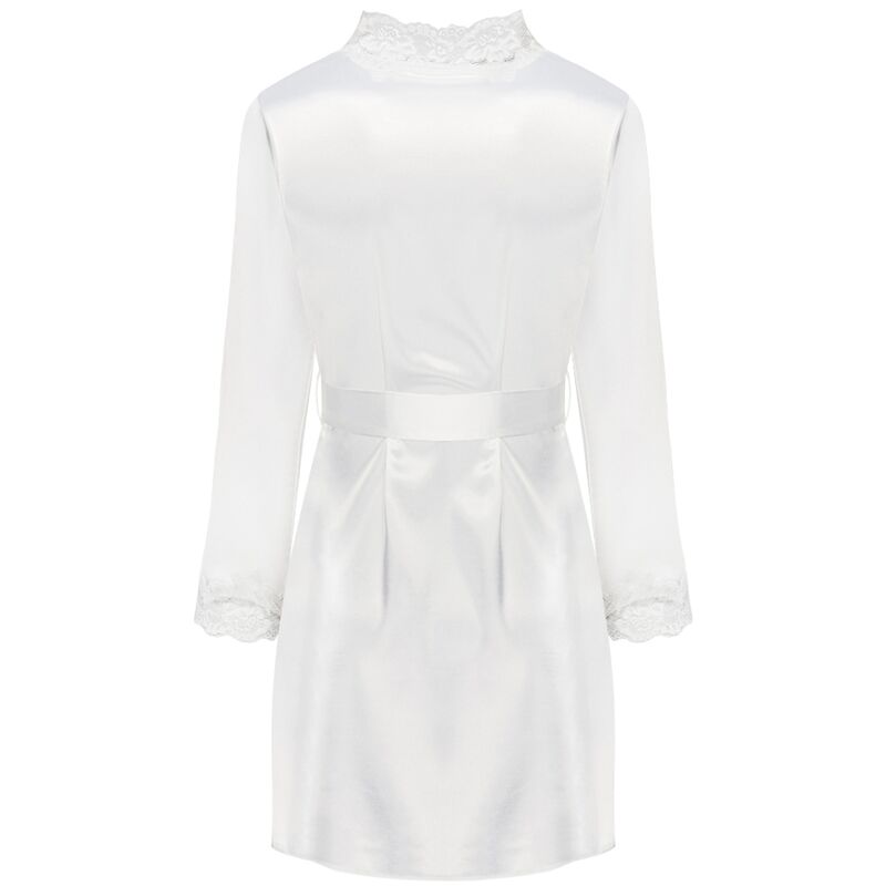 Set Lenjerie, Livco Corsetti Fashion - Jacqueline LC 90249, 3 Piese Halat Camasa si Tanga, S/M Ecru