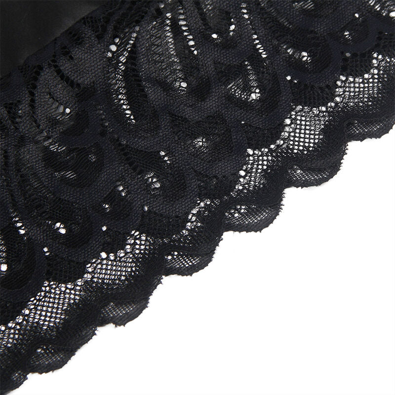 Babydoll, Subblime, cu Imprimeu Floral pe Piept, S/M Negru