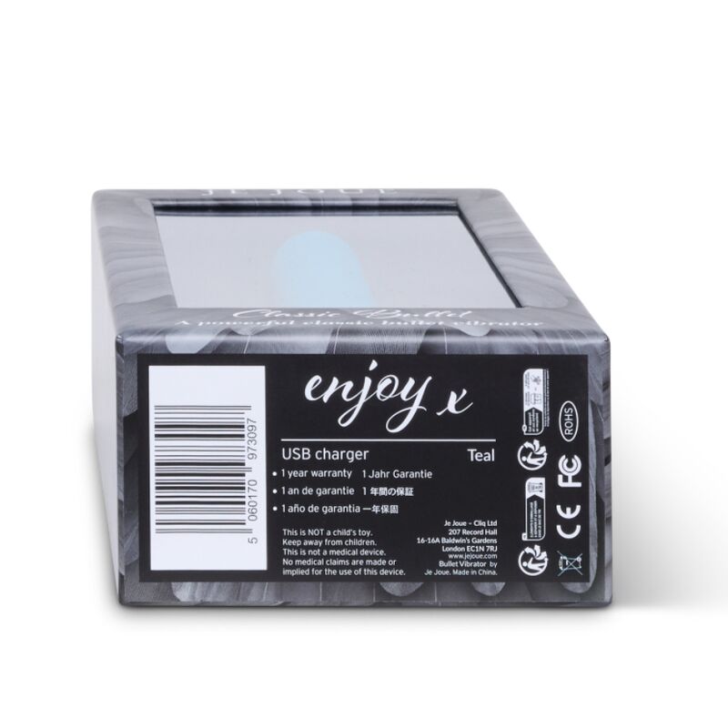 Vibrator Bullet, Je Joue - Classic Bullet, Reincarcabil USB, Teal