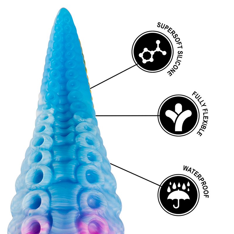Dildo, Epic - Phorcys Blue Tentacle, din Silicon, Marime Mica