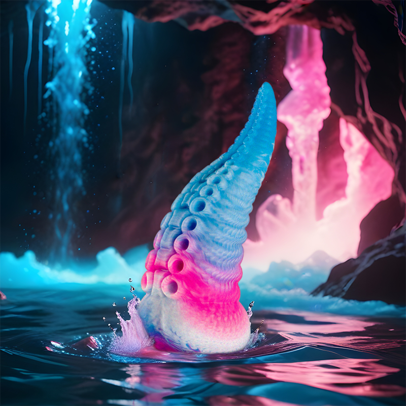 Dildo, Epic - Phorcys Blue Tentacle, din Silicon, Marime Mica
