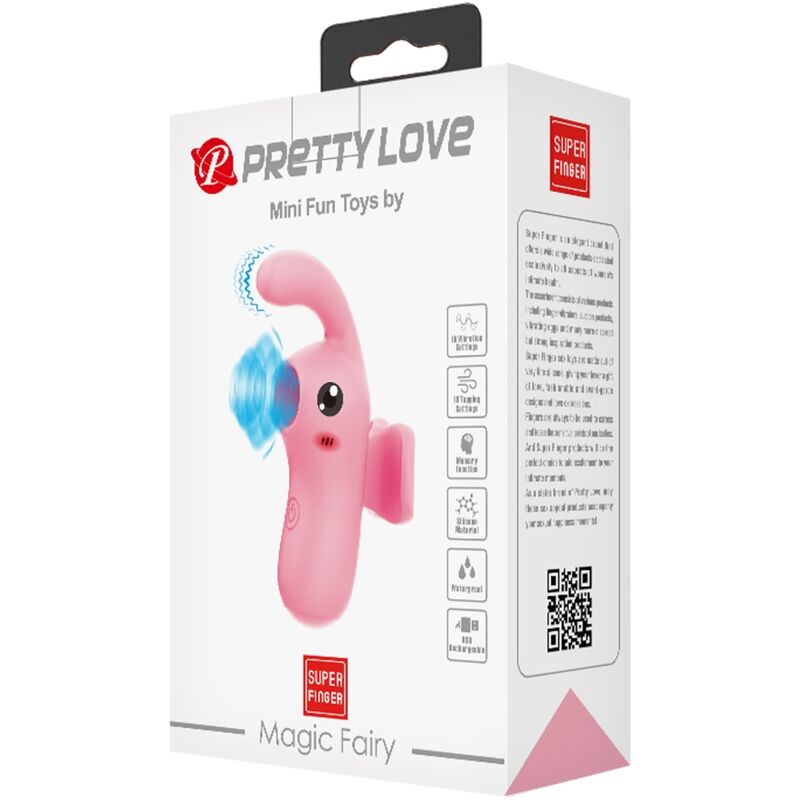 Vibrator de Deget cu Aspiratie, Pretty Love - Mini Fun Toys By Magic Fairy, 10 Functii de Aspiratie si Vibratie, Roz