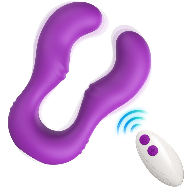 Vibrator Dublu cu Telecomanda, Armony - Seraph, 2x9 Moduri de Vibratie, Mov