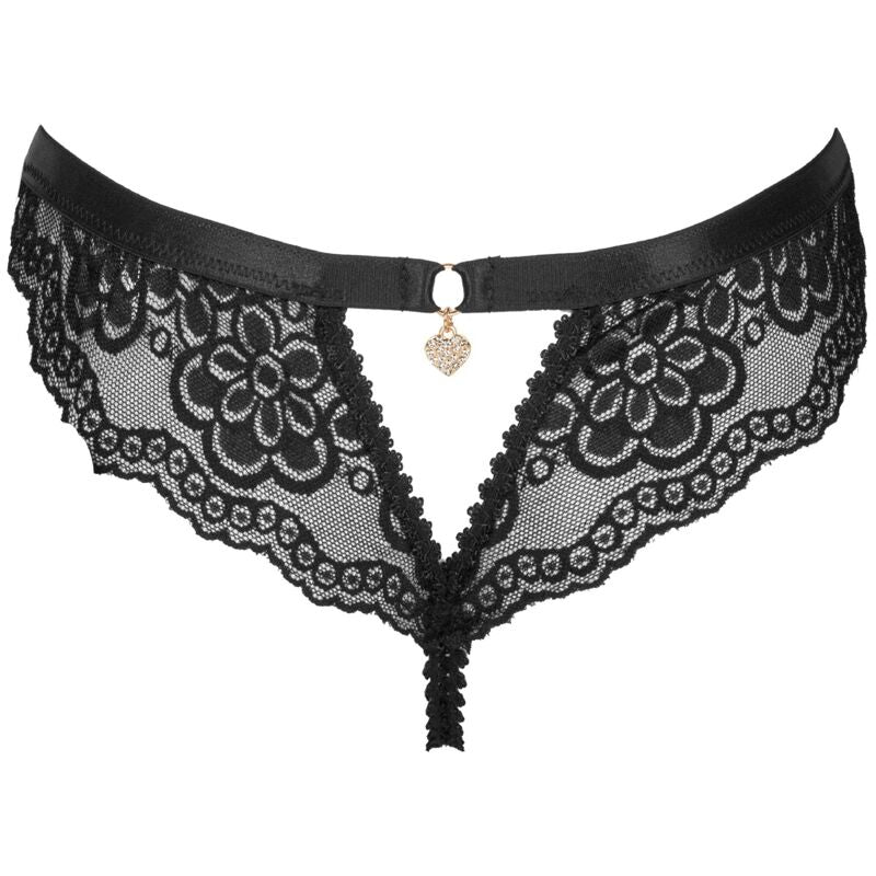 Chilot Crotchless, Livco Corsetti Fashion - Oksurin, Dantela, Negru