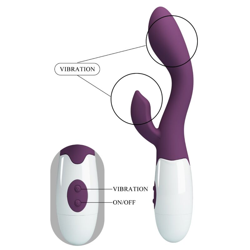 Vibrator G-Spot, Pretty Love - Brighty, 30 Functii de Vibratie, Mov