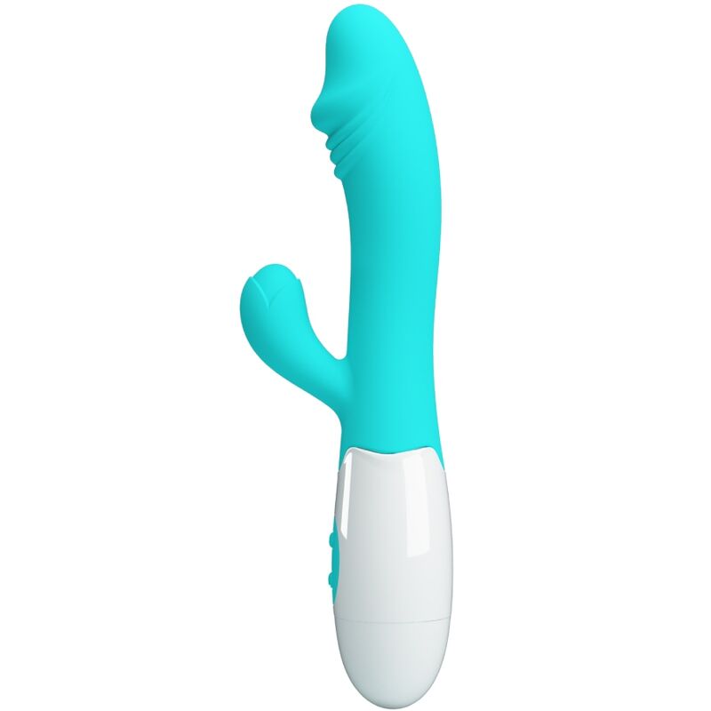 Vibrator G-Spot, Pretty Love - Snappy, Stimulator Dual Punct G si Clitoris, Turcuaz