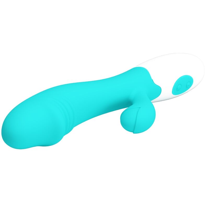 Vibrator G-Spot, Pretty Love - Snappy, Stimulator Dual Punct G si Clitoris, Turcuaz