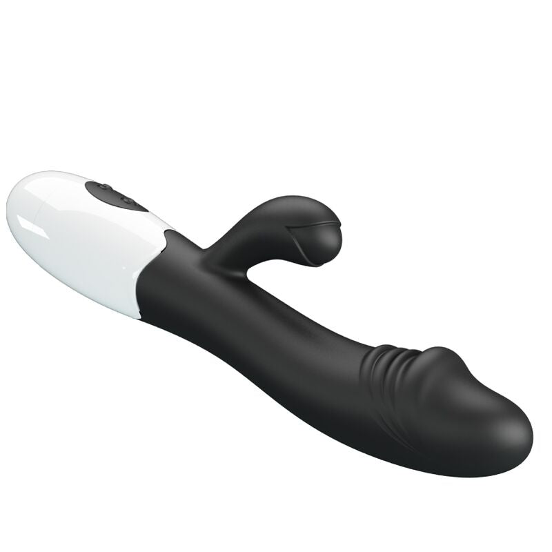 Vibrator Punctul G, Pretty Love - Snappy, Stimulator Dual Punct G si Clitoris, Negru