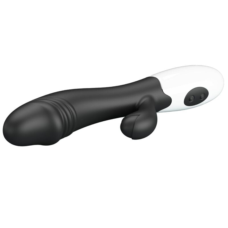 Vibrator Punctul G, Pretty Love - Snappy, Stimulator Dual Punct G si Clitoris, Negru