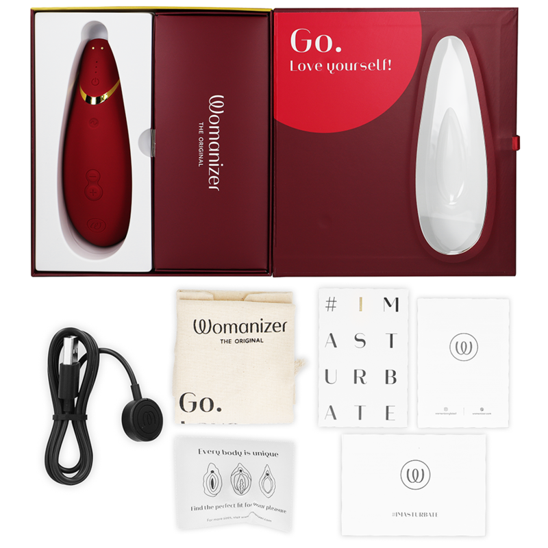 Stimulator Clitoris, Womanizer - Premium 2, Tehnologie Pleasure Air, Bordeaux