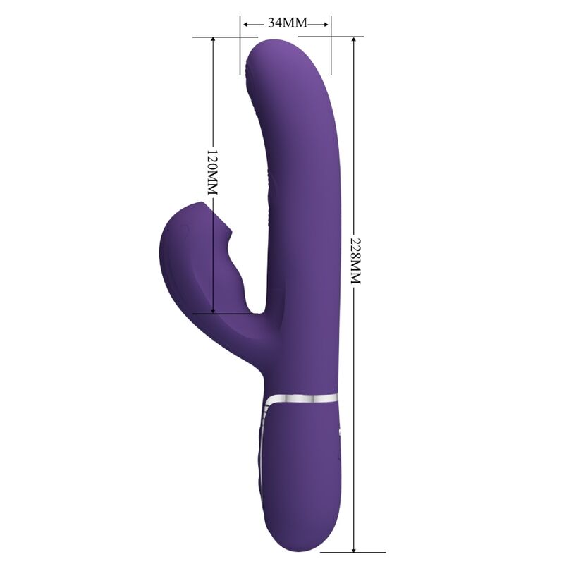 Vibrator G-Spot, Pretty Love - Perlita, 3 in 1 Multifunctional, Mov