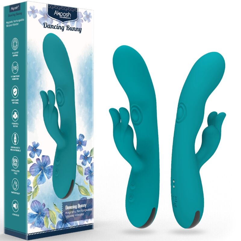 Vibrator Iepuras, Armony - Dancing Bunny, 10 Viteze, Verde