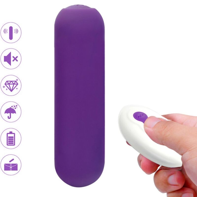 Vibrator Bullet, Armony - Splash Joie, Telecomanda Wireless 10 Vibratii, 75 X 19 CM, Mov