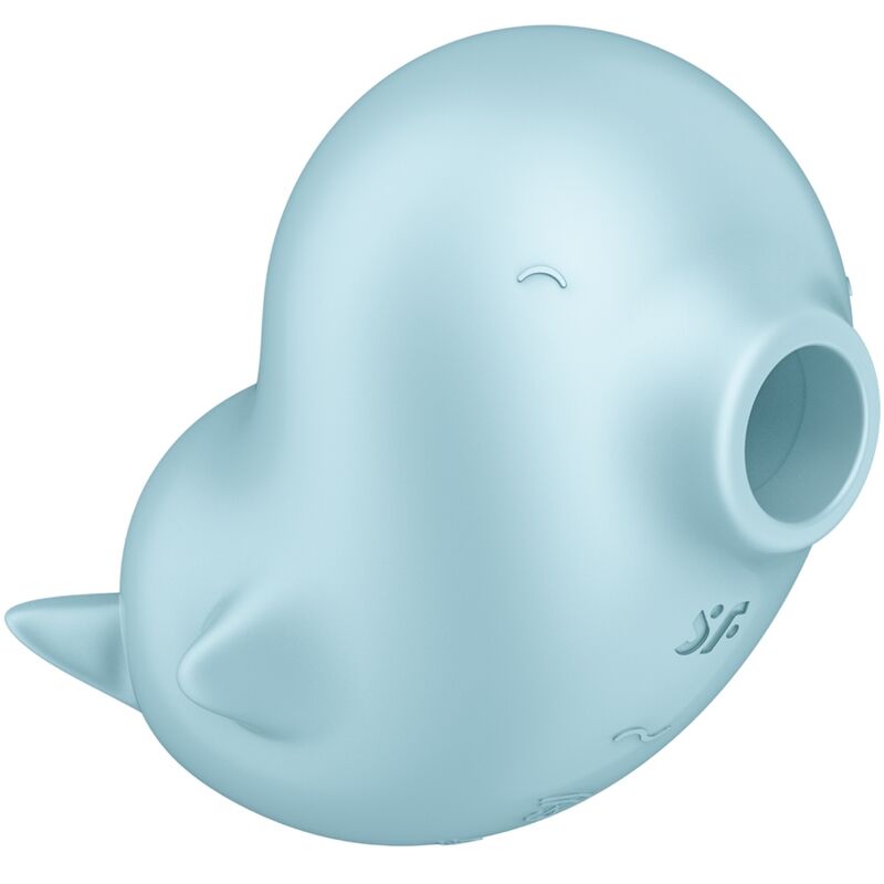 Stimulator si Vibrator, Satisfyer - Sassy Seal, Impulsuri de Aer si Vibratii, Albastru