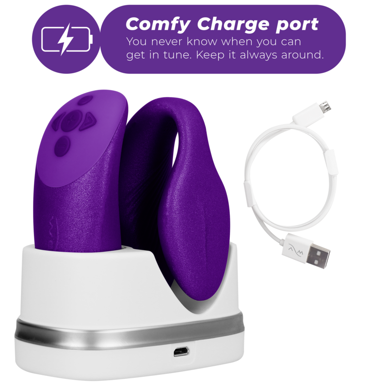 Vibrator pentru Cupluri, We-Vibe - Chorus, cu Telecomanda Squeeze, Lilac