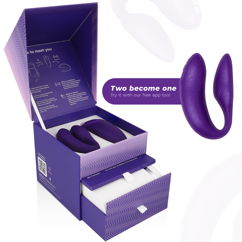Vibrator pentru Cupluri, We-Vibe - Chorus, cu Telecomanda Squeeze, Lilac
