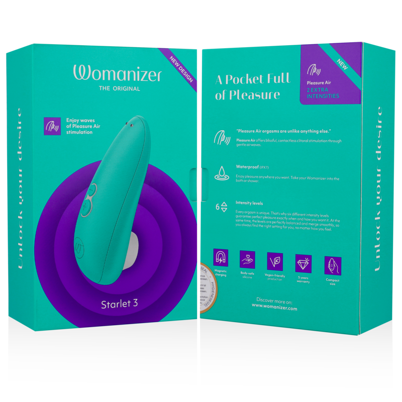 Stimulator Clitoris, Womanizer - Starlet 3, Tehnologia Pleasure Air, Turcoaz