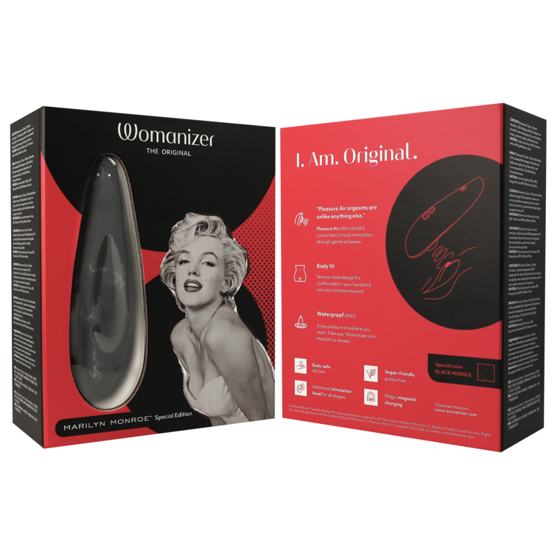 Stimulator Clitoris, Womanizer - Marilyn Monroe Classic 2, Pleasure Air Technology, Marmura Neagra