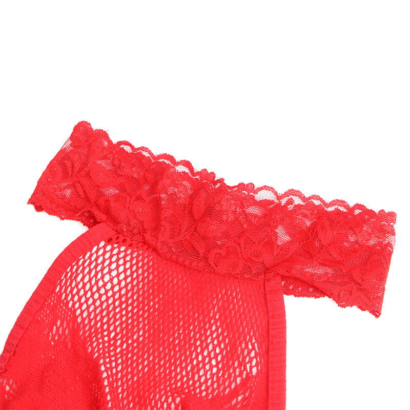 Costum plasa, Subblime - 952372, Crotchless, Rosu Marime Unica