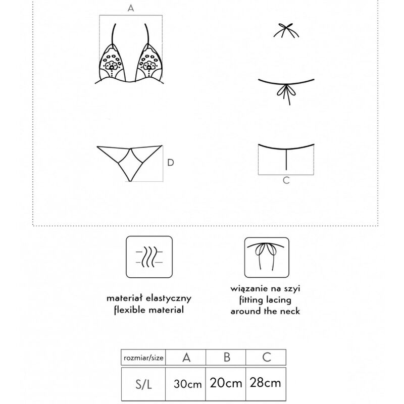 Sutien si Tanga, Livco Corsetti Fashion - Jimena LC 20216, Bretele Negre, Negru Marime Unica