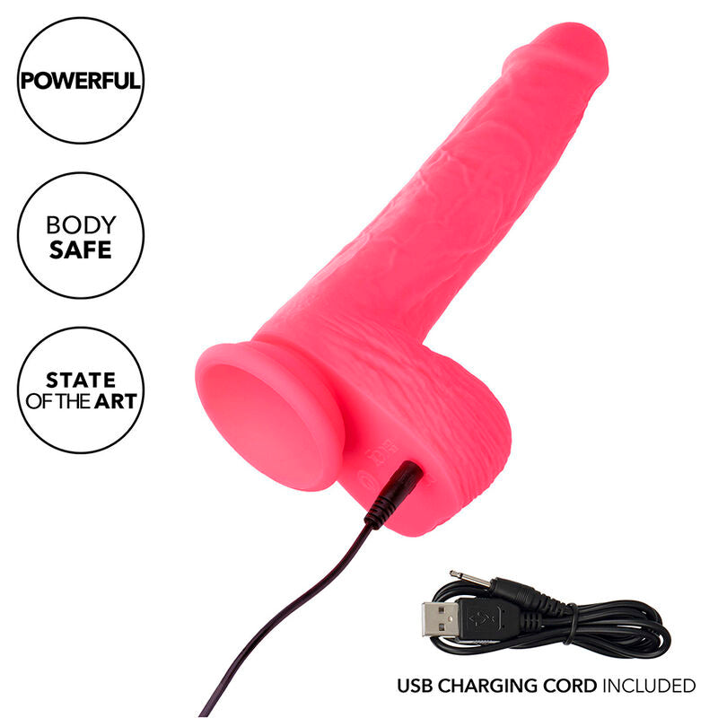 Vibrator Realistic, Calexotics - Studs, 10 Vibratii, 17.75 CM Roz