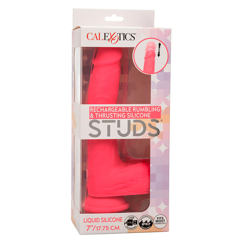 Vibrator Realistic, Calexotics - Studs, 10 Vibratii, 17.75 CM Roz