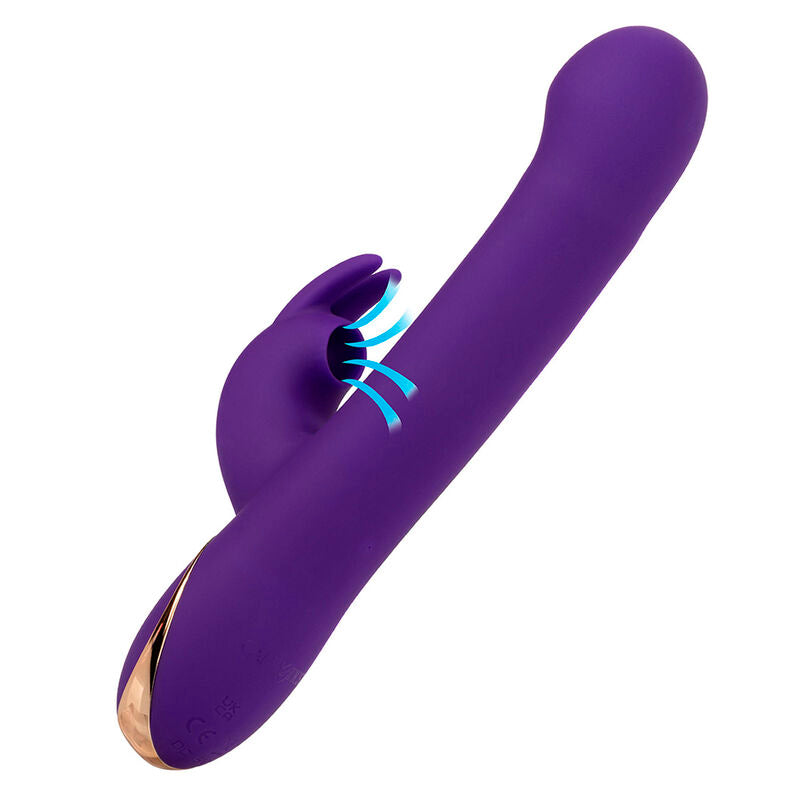 Vibrator si Stimulator, Calexotics - Jack Rabbit, 7 Vibratii si 7 Moduri de Suctiune, Albastru