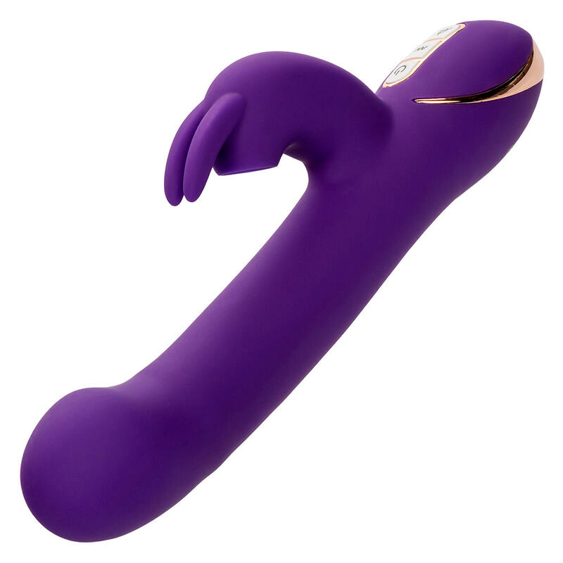 Vibrator si Stimulator, Calexotics - Jack Rabbit, 7 Vibratii si 7 Moduri de Suctiune, Albastru