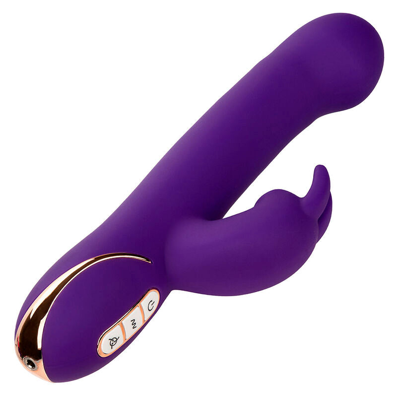Vibrator si Stimulator, Calexotics - Jack Rabbit, 7 Vibratii si 7 Moduri de Suctiune, Albastru