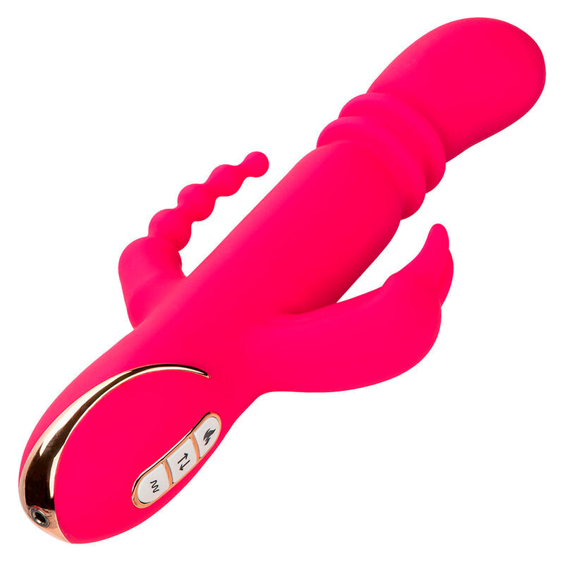 Vibrator Rabbit, CalExotics - Jack Fantasy Triple Heated, Ax Incalzit, Roz