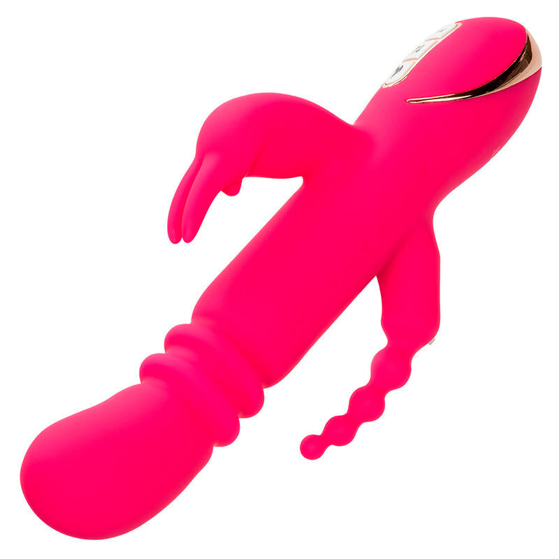 Vibrator Rabbit, CalExotics - Jack Fantasy Triple Heated, Ax Incalzit, Roz